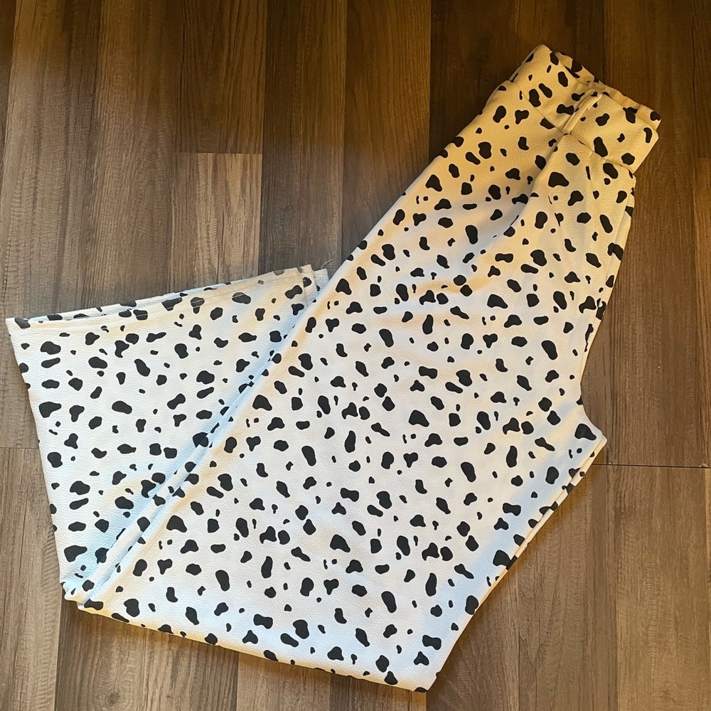Dalmatian print wide leg comfy pant